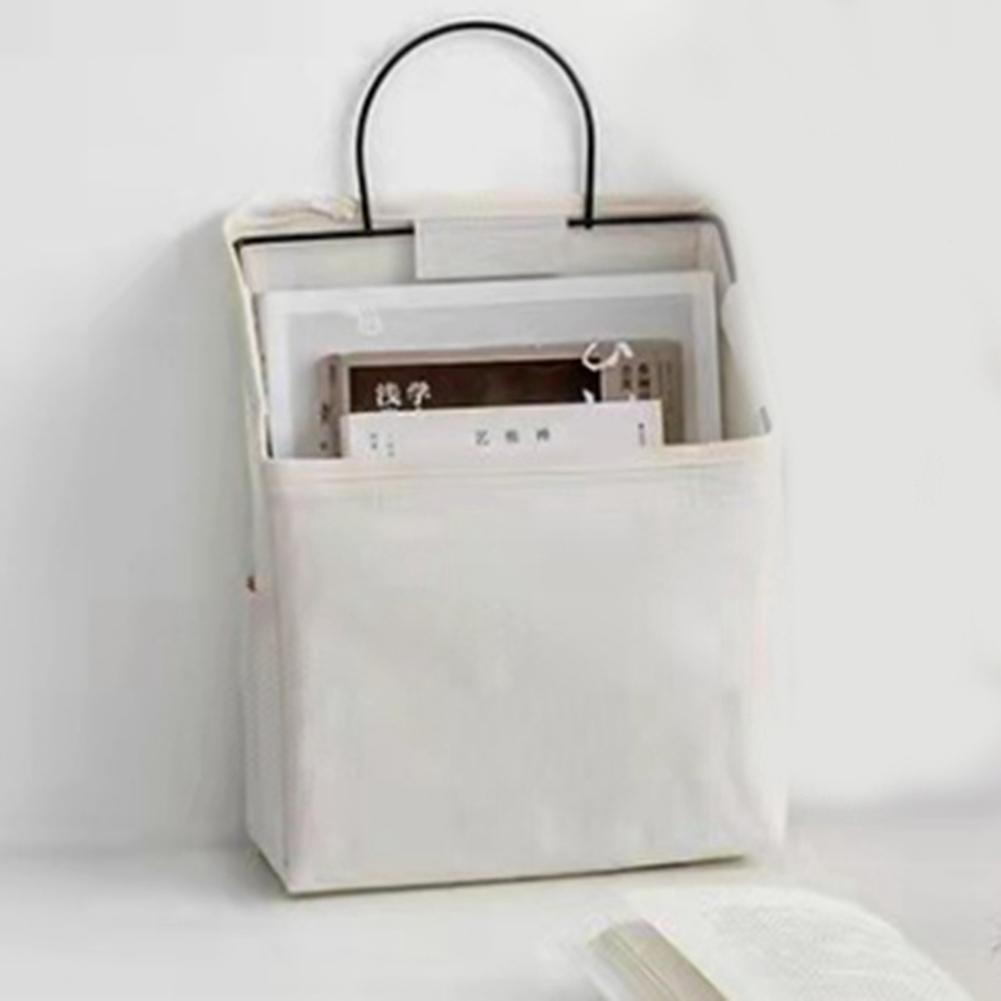 2pcs Three-dimensional Solid Color Hanging Wall-mounted Storage Bag
