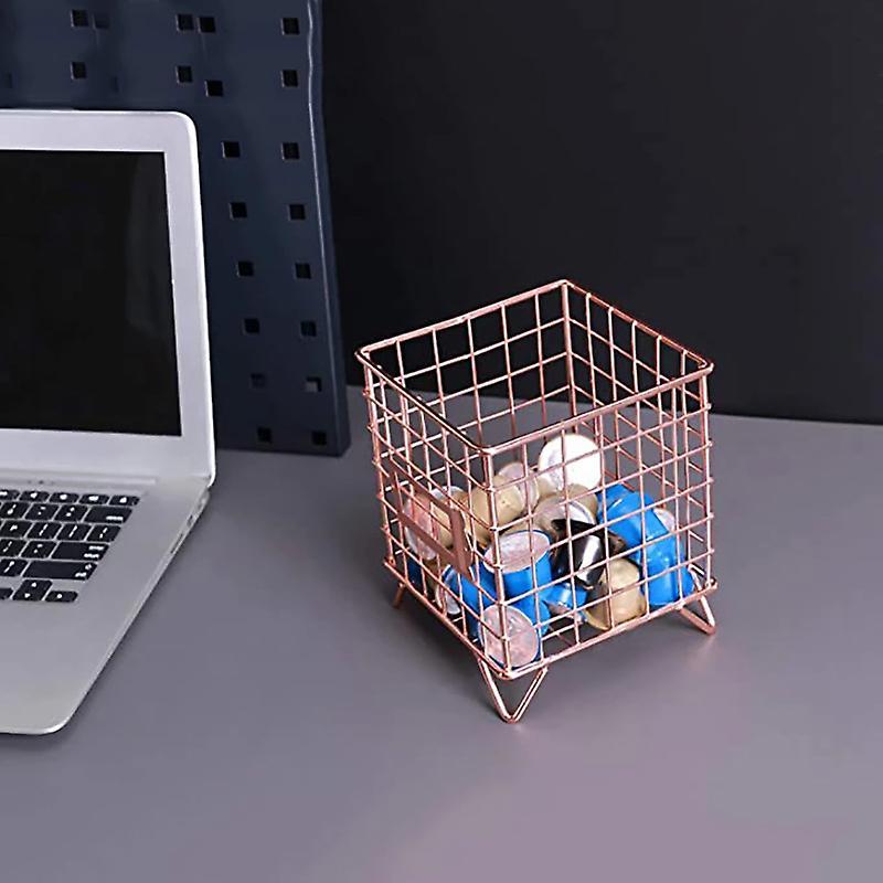 Coffee Capsule Holder Iron Basket for Nespresso Capsules Rose Gold