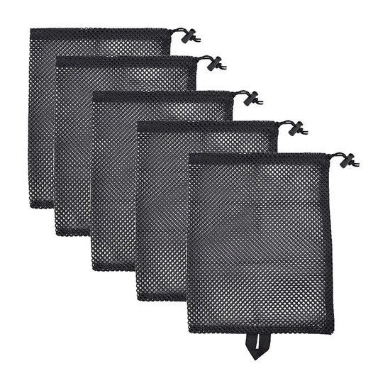 5pcs Durable Nylon Mesh Receive Bag, Outdoor Travel Stuff Storage Bag