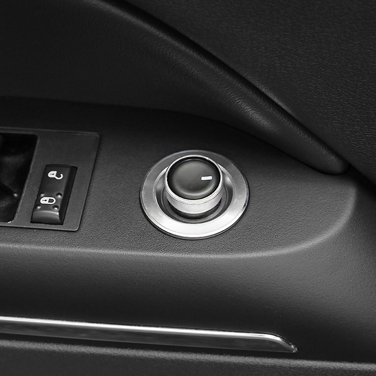 Rearview Mirror Switch Knob Trim for Dodge Challenger 09-14, Silver