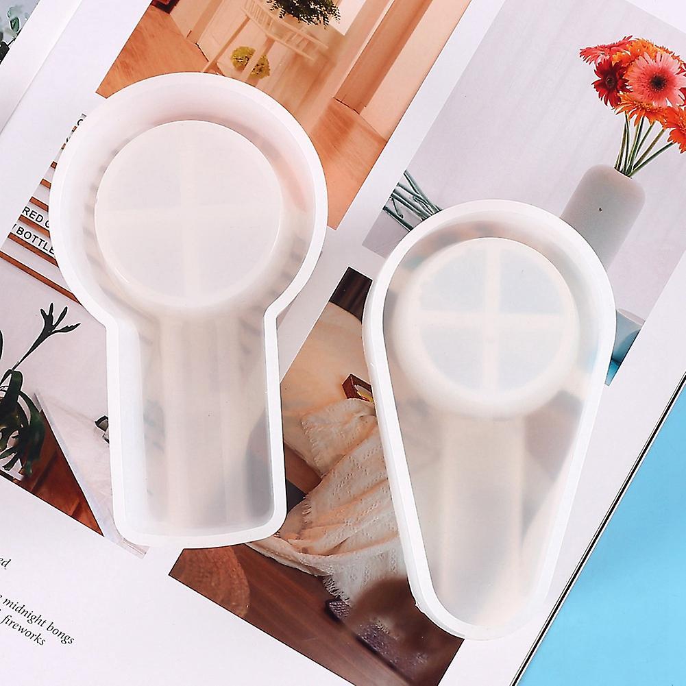2pcs Diy Crystal Epoxy Ashtray Mold Square Cigar Ashtray Oval Cigar