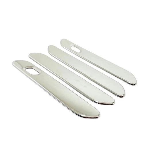 4pcs Car Outside Door Handle Bowl Trim Cover Bright Silver