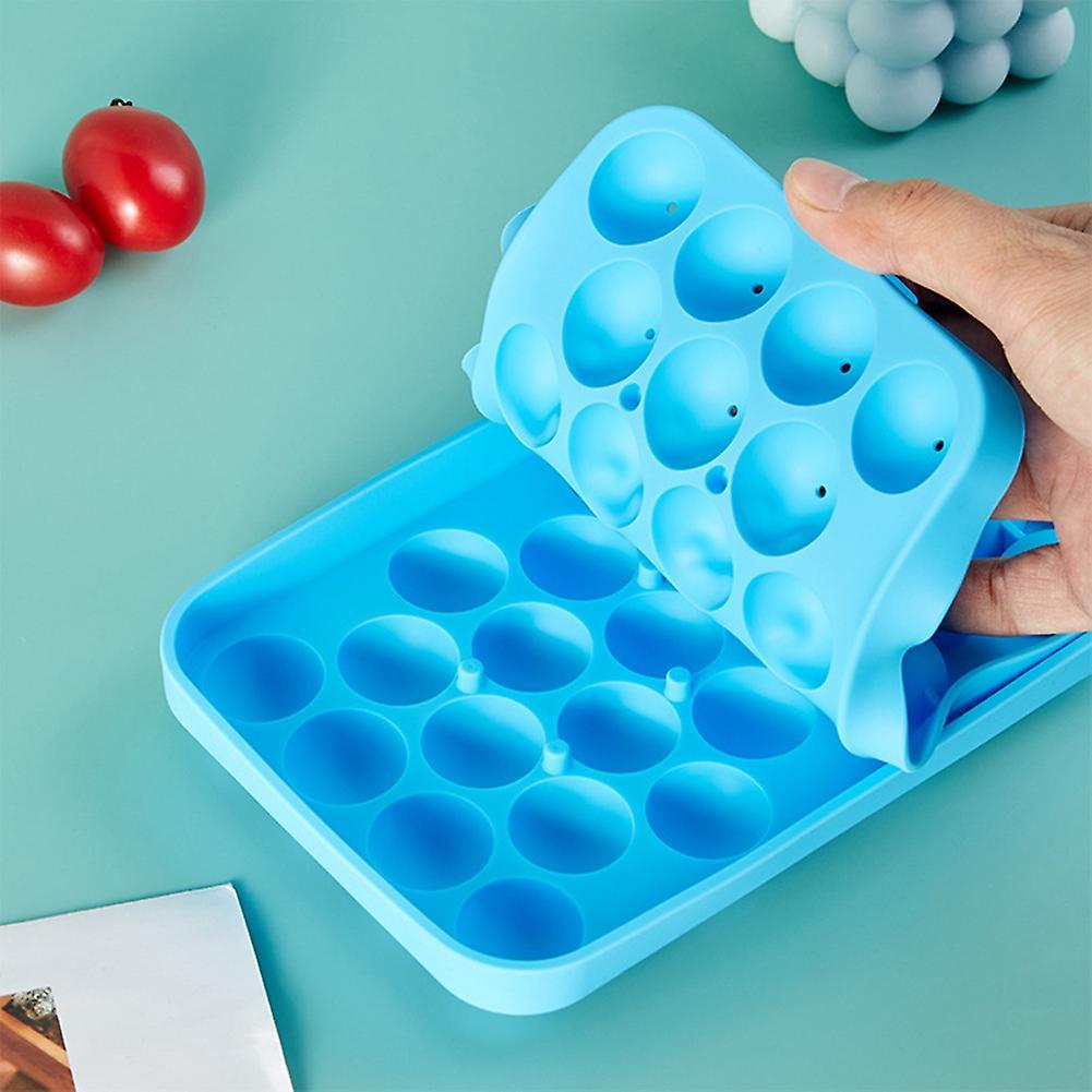 25 Grid Ice Cube Trays with Lids Ice Cube Mold Cube Bpa Free -blue
