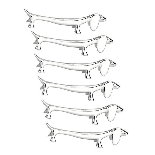 6 Pcs Chopsticks Rest Little Dog Zinc Alloy Fork Spoon Tableware Tool