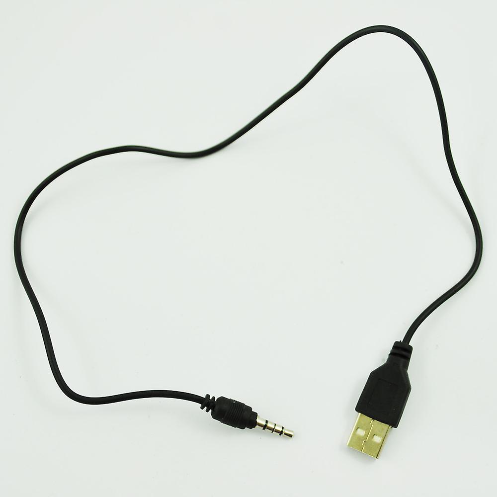 Black Usb A Type to 3.5mm Jack Plug Audio Data Cable for Mp3 Mp4