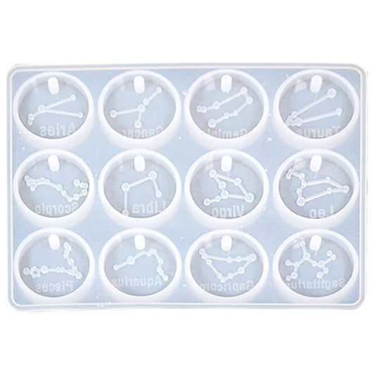 12 Constellation Mold Diy Crystal Drop Glue Silicone Mold Drop Glue