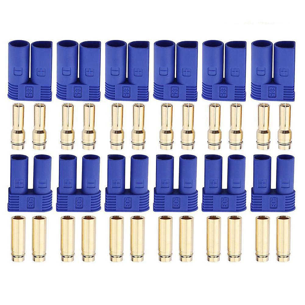 12pcs Ec5 Banana Plug Connector Female Male for Rc Esc Lipo Battery