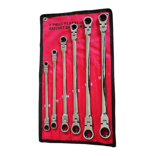 Flexi-head Ratchet Spanner Set-extra Aviation Wrench Long 72 Tooth
