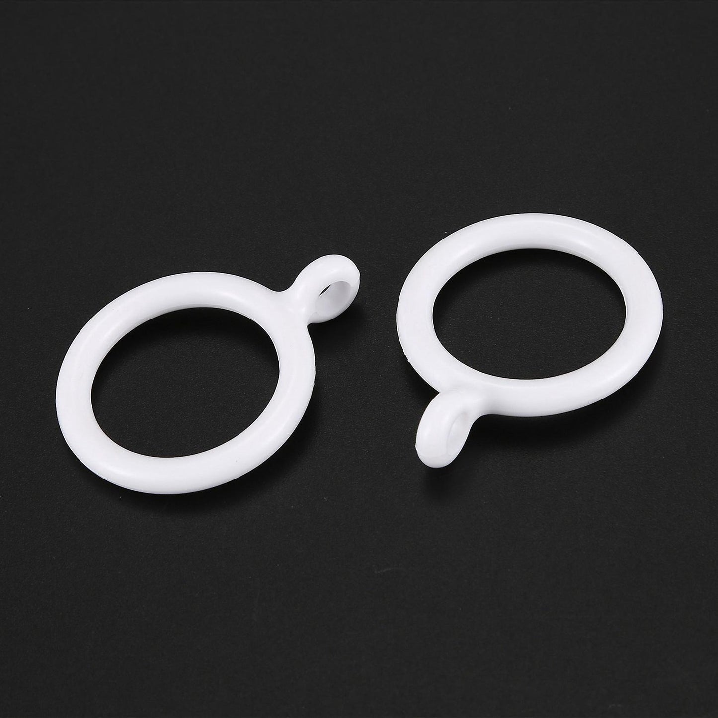 40x White 25mm Inner Plastic Curtain Rings