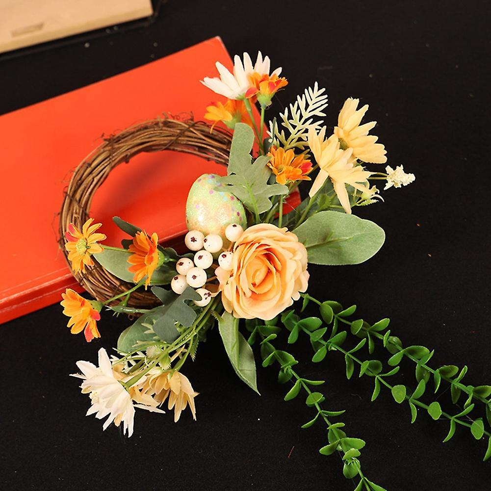 Easter Wreath Home Artificial Flower Ring Decoration