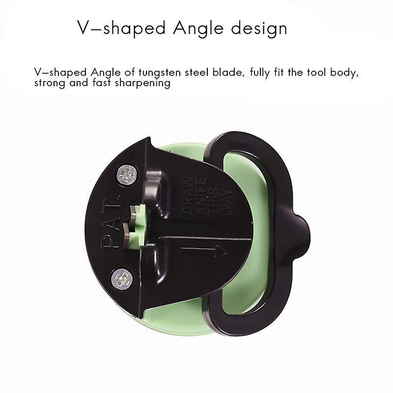 Fasola Kitchen Sharpener Sharpening Tool with Suction Pad,green