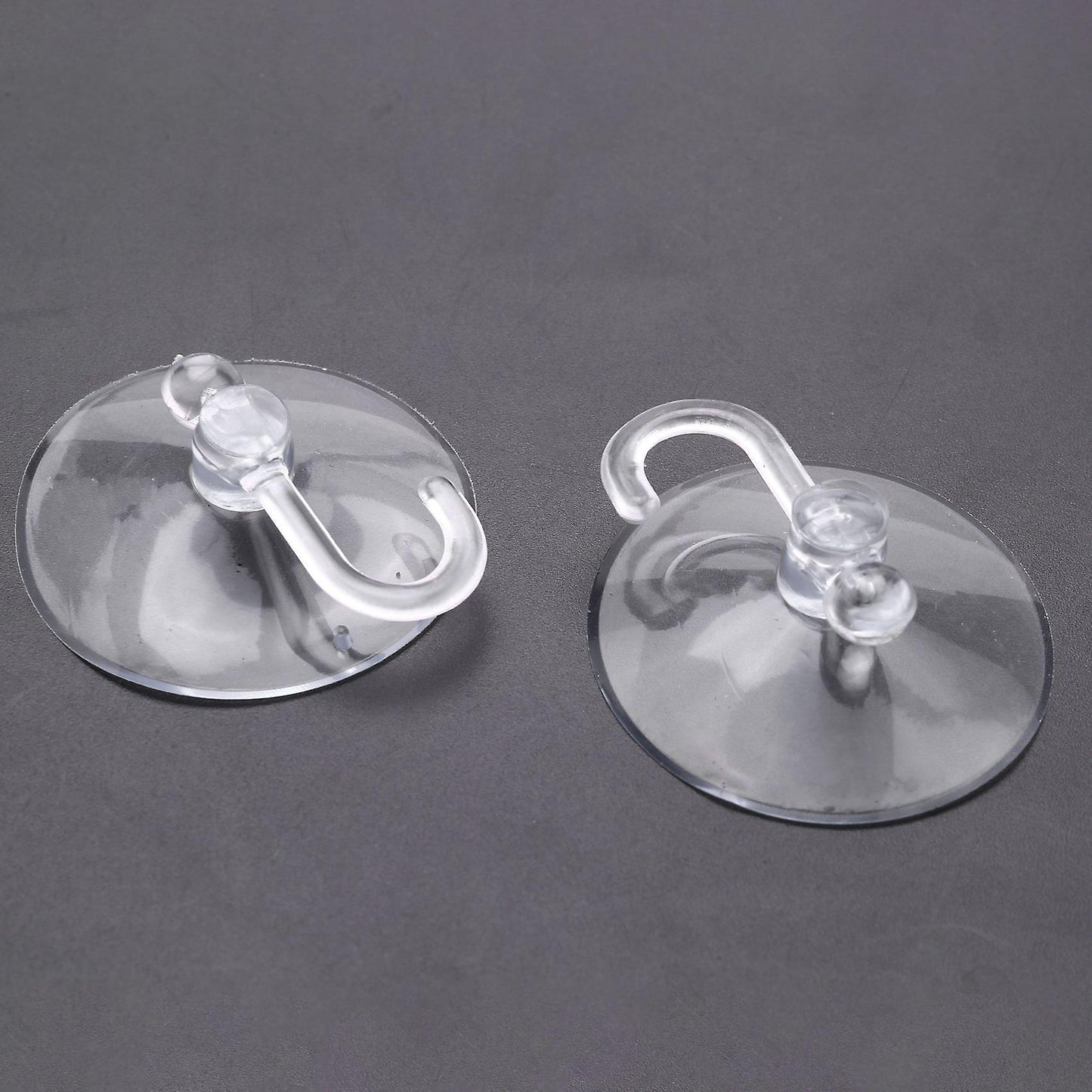 20 X Suction Cups Clear Plastic Cups with Metal Decoration Sucker