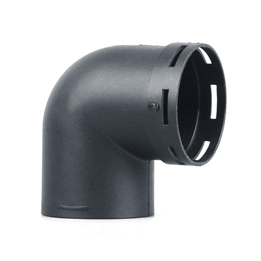 60mm Car Heater Air Ducting Pipe Elbow Outlet Connector Black Plastic