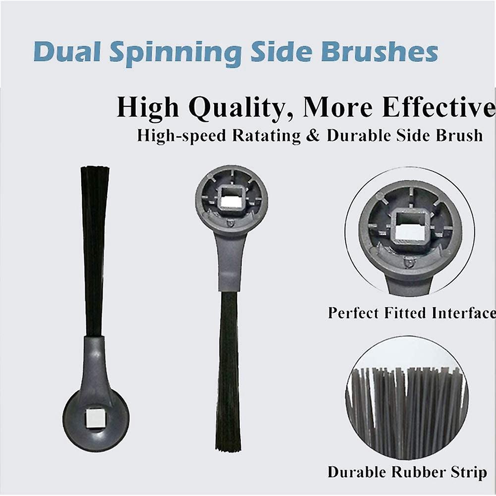 6 Pack Side Brushes Compatible for Shark Iq Rv1001ae Rv101 Robot