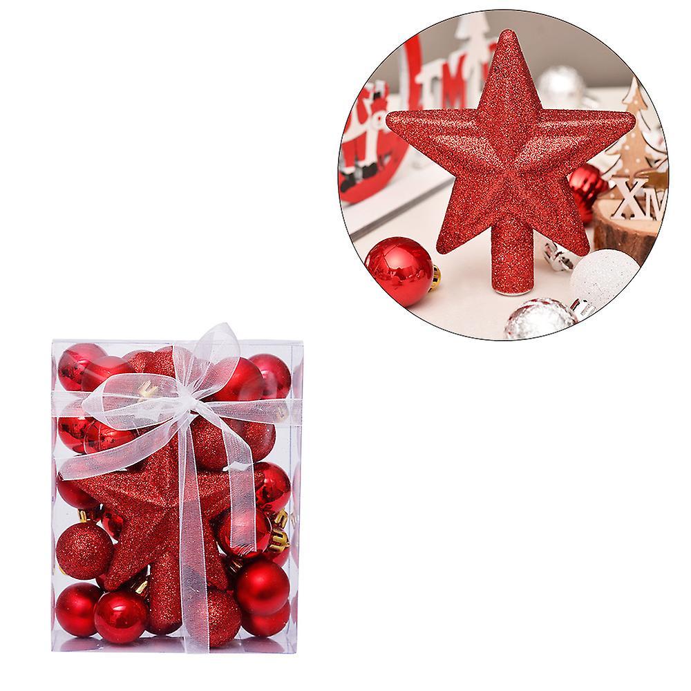 30pcs Glitter Christmas Tree Ball Baubles Colorful Xmas Party Decor,d
