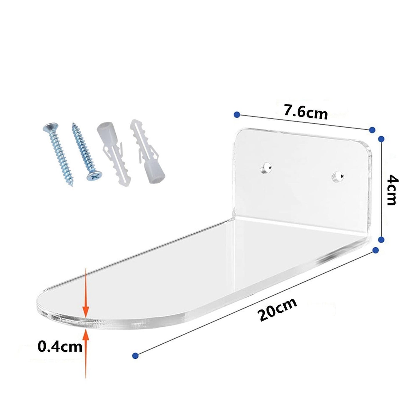 18 Pack Floating Shoe Shelves,transparent Acrylic Shoe Shelves