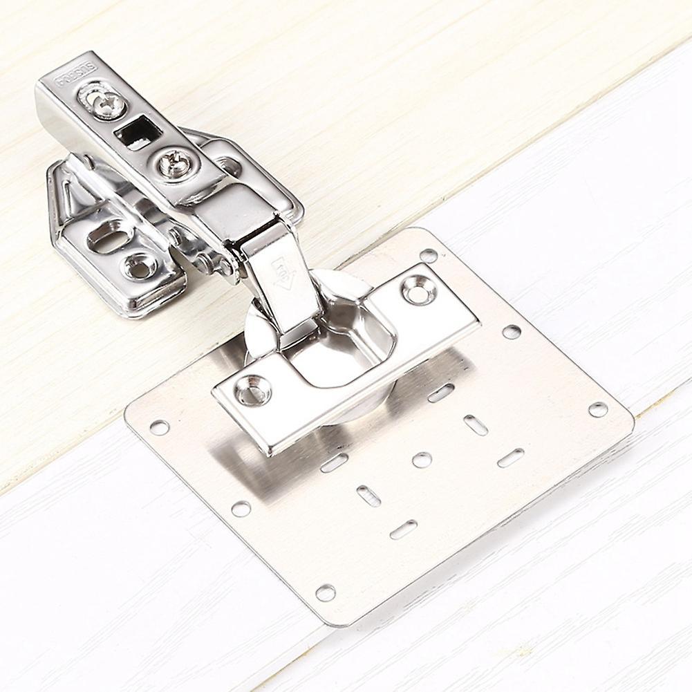 4 Pcs Hinge Repair Plate Brackets with Screws for Furniture Wardrobe