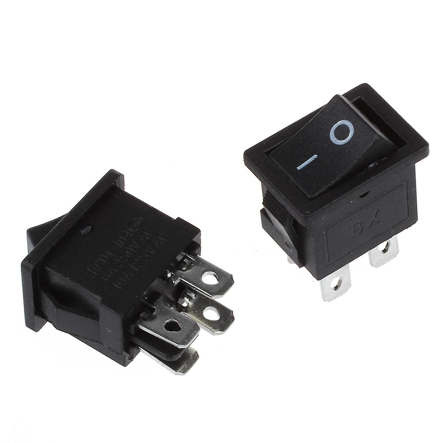 3pcs Red 4 Pin Dpst On-off Boat Rocker Switch 6a/250v 10a/125v Ac