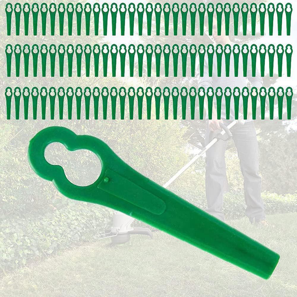 100 Pack 8.3cm Plastic Trimmer Blade for Bosch Einhell Lawn Mower