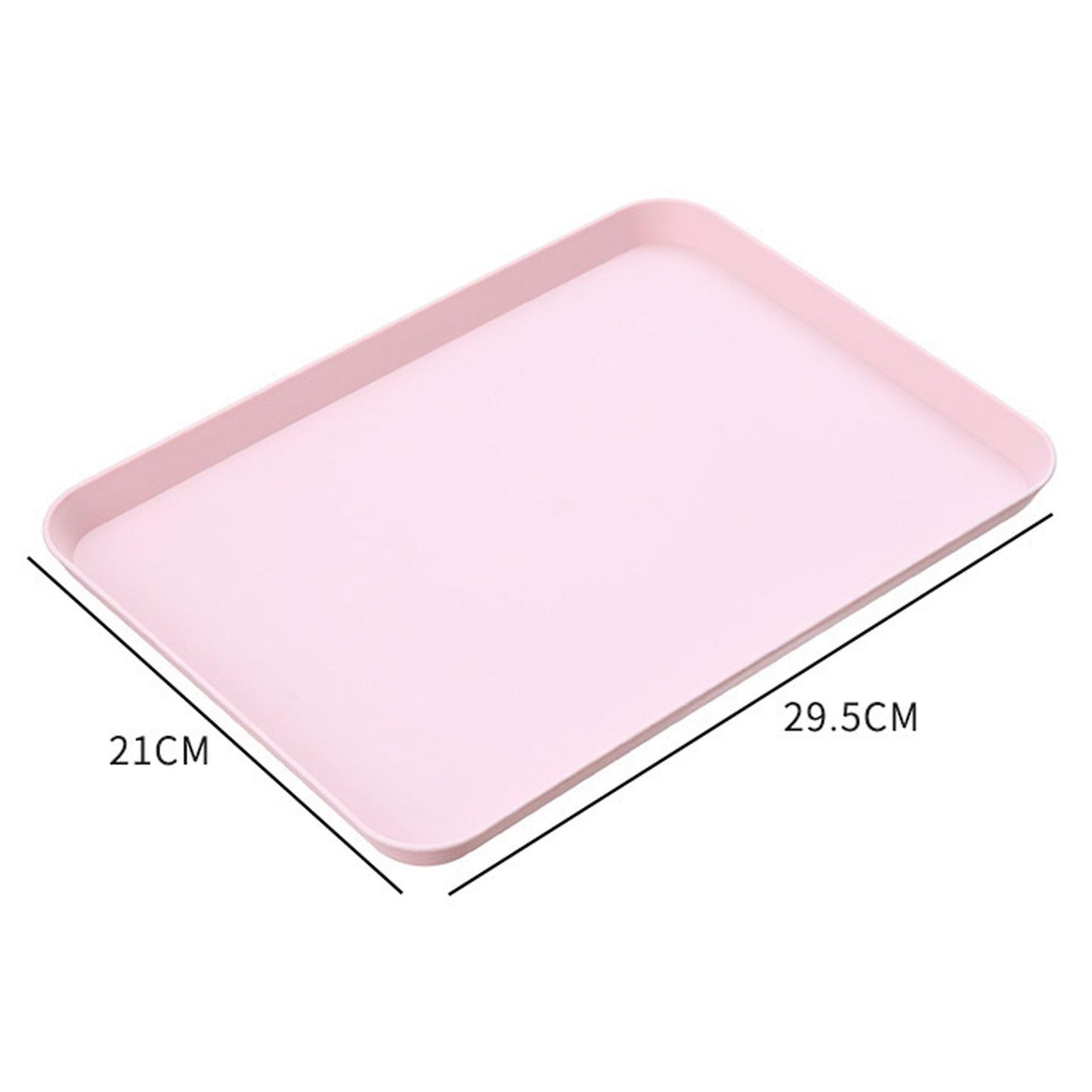 3 Pcs Nordic Rectangular Tea Tray Plastic Storage Tray Home Small