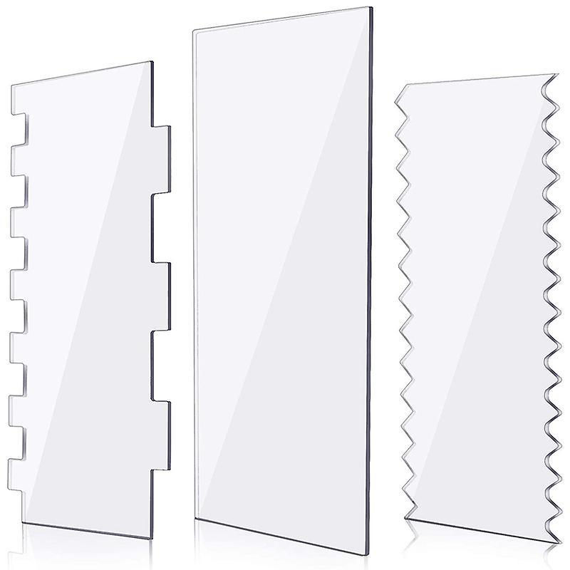 Frosting Buttercream Large Cake Smoother Scraper Cake Edge Stripe