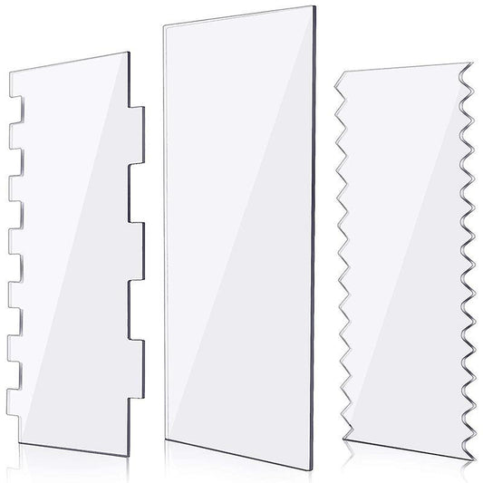 Frosting Buttercream Large Cake Smoother Scraper Cake Edge Stripe