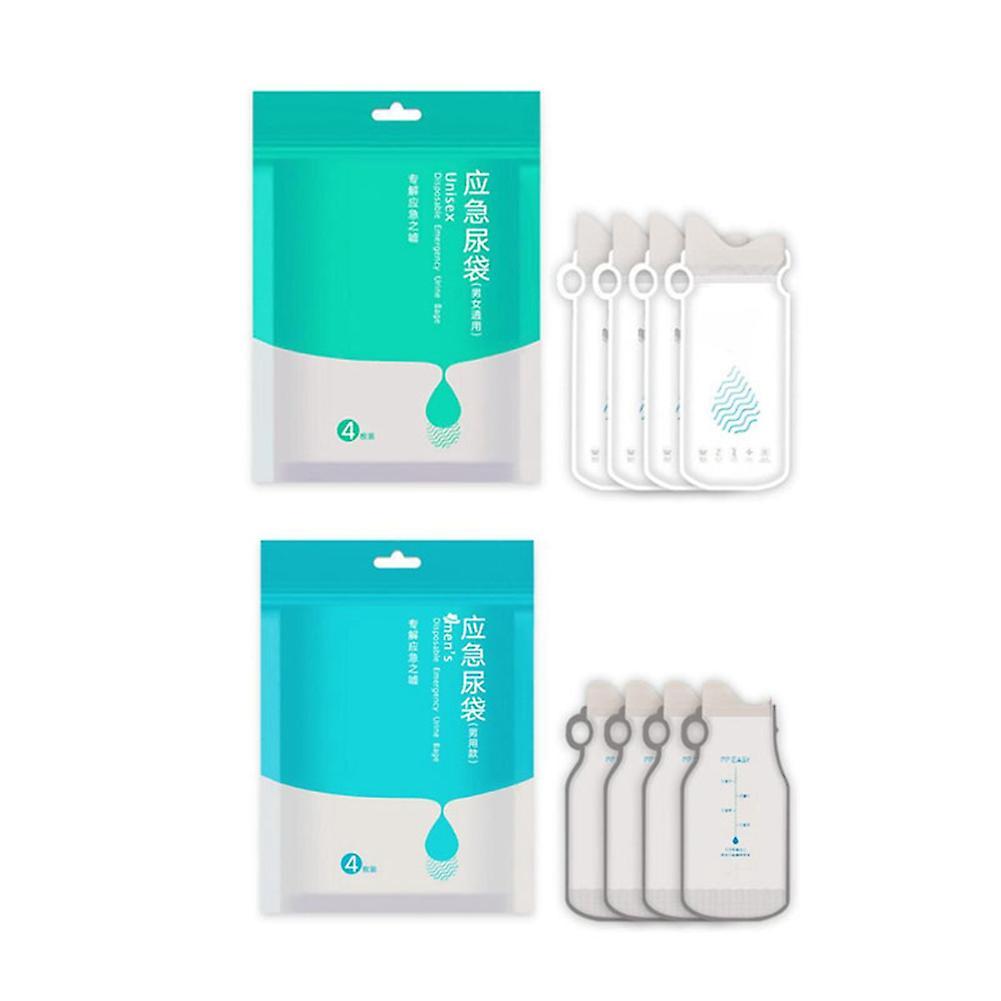 4pcs Disposable Outdoor Emergency Urinate Bags for Men Blue