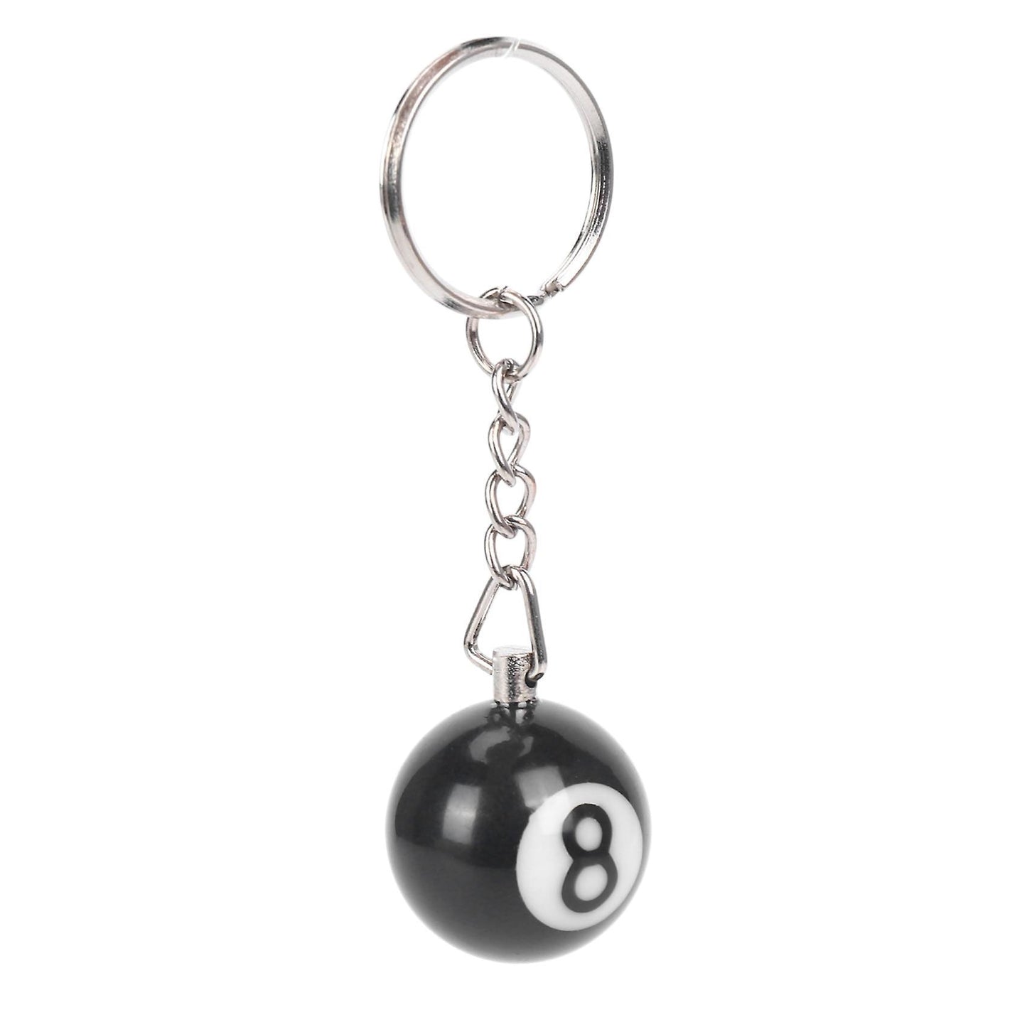 2x Billardkugel Schluesselanhaenger Schluesselring Glueck Nr.8