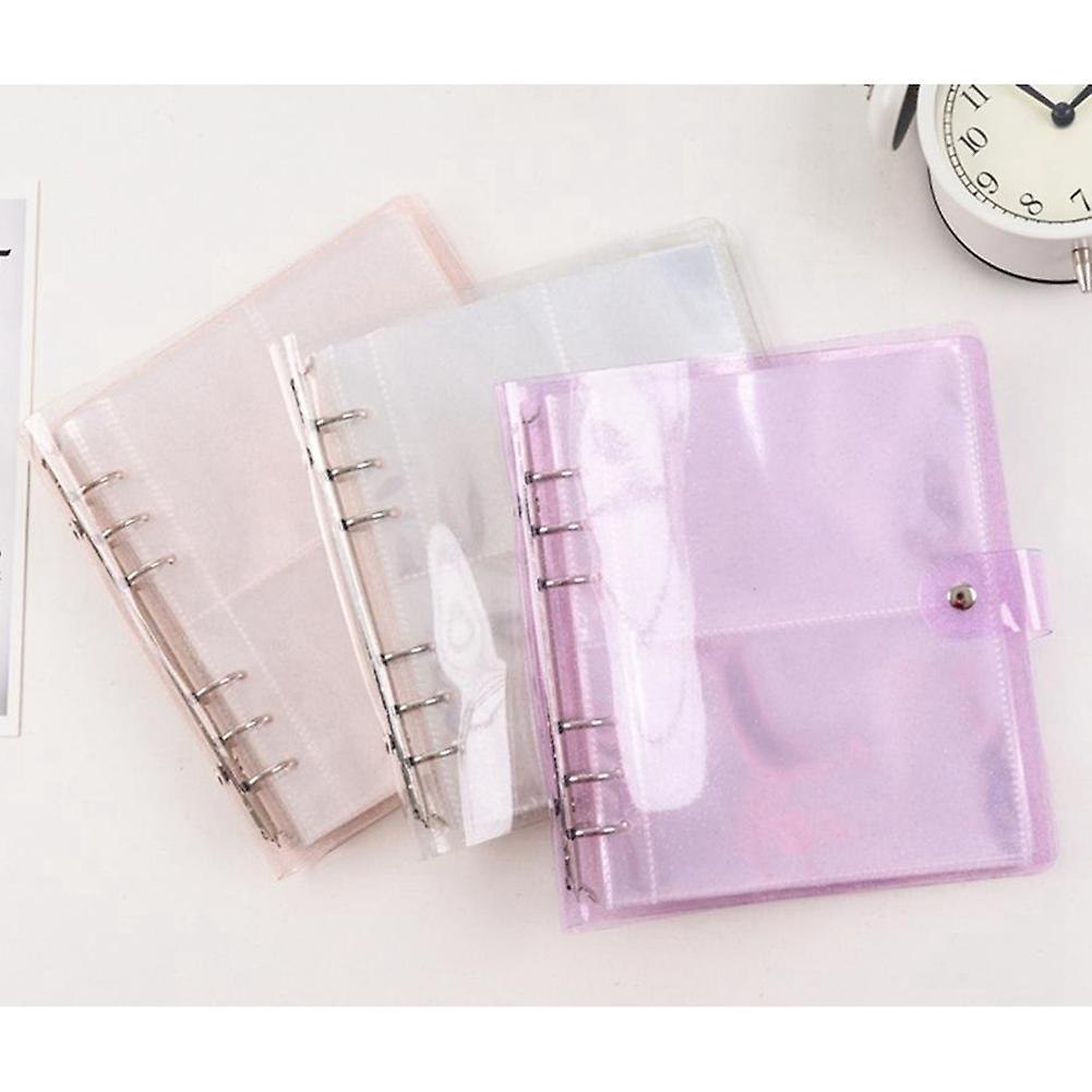 6 Holes Loose-ring Binder with 200, 5 Inch Photos Album, Purple