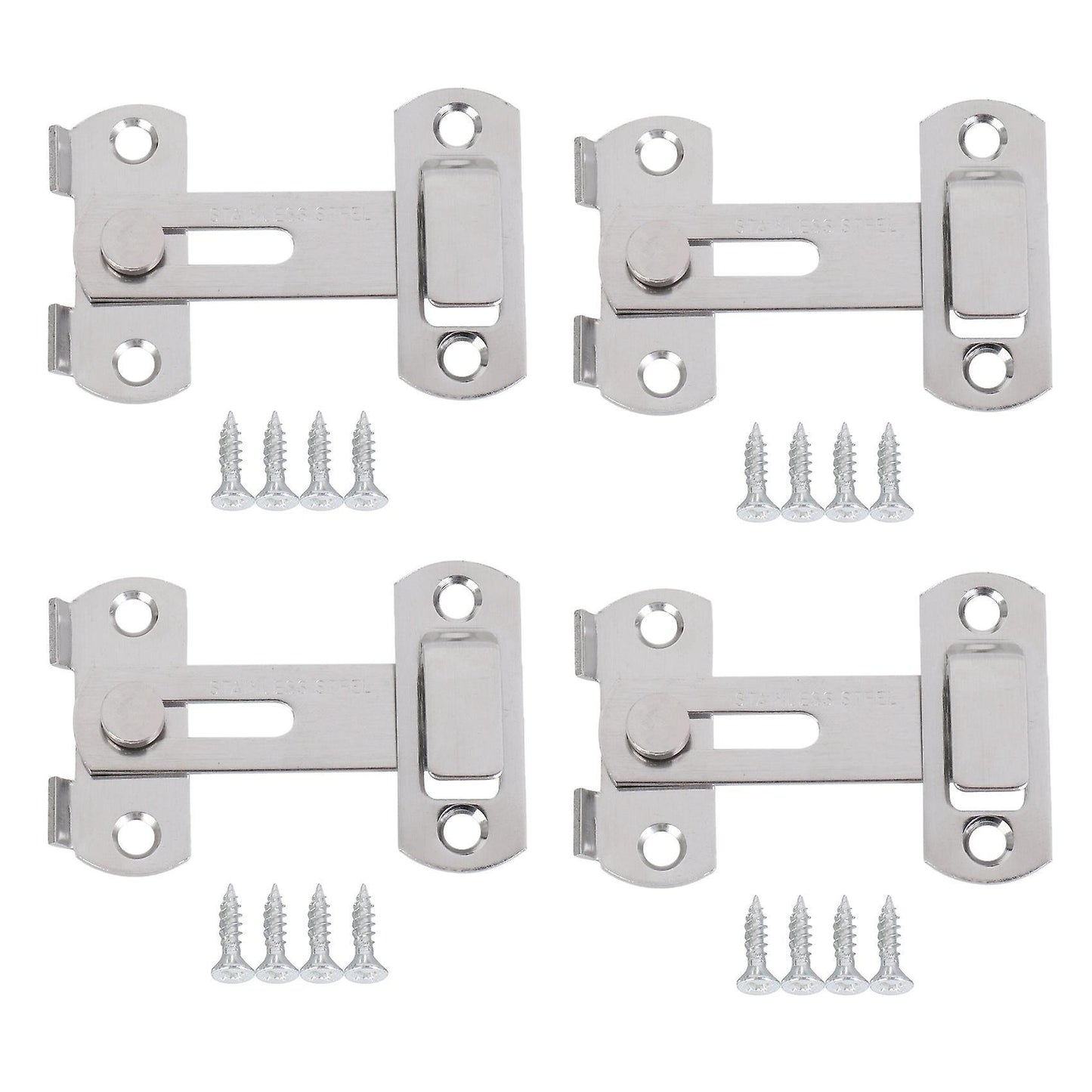 4x Hasp Latch Metal Hasp Latch Lock Sliding Door Lock for Window