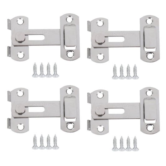 4x Hasp Latch Metal Hasp Latch Lock Sliding Door Lock for Window