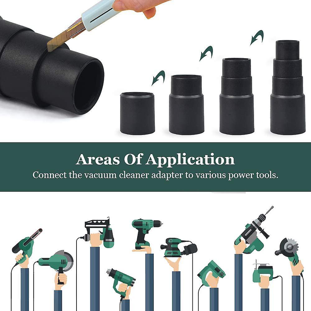 Universal Vacuum Cleaner Power Tool Adaptor, 8 Pcs Vacuum Hose