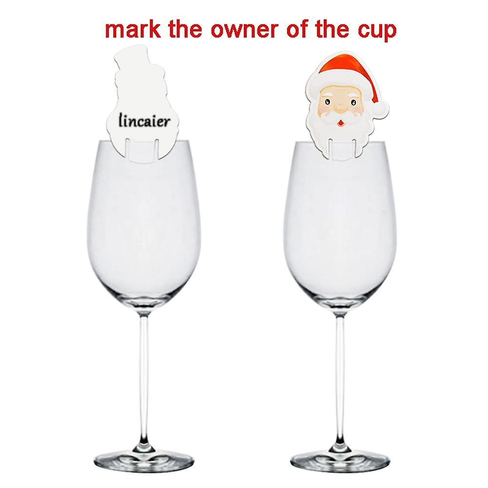 Christmas Cup Card Xmas Party Santa Hat Wine Glass Decoration G