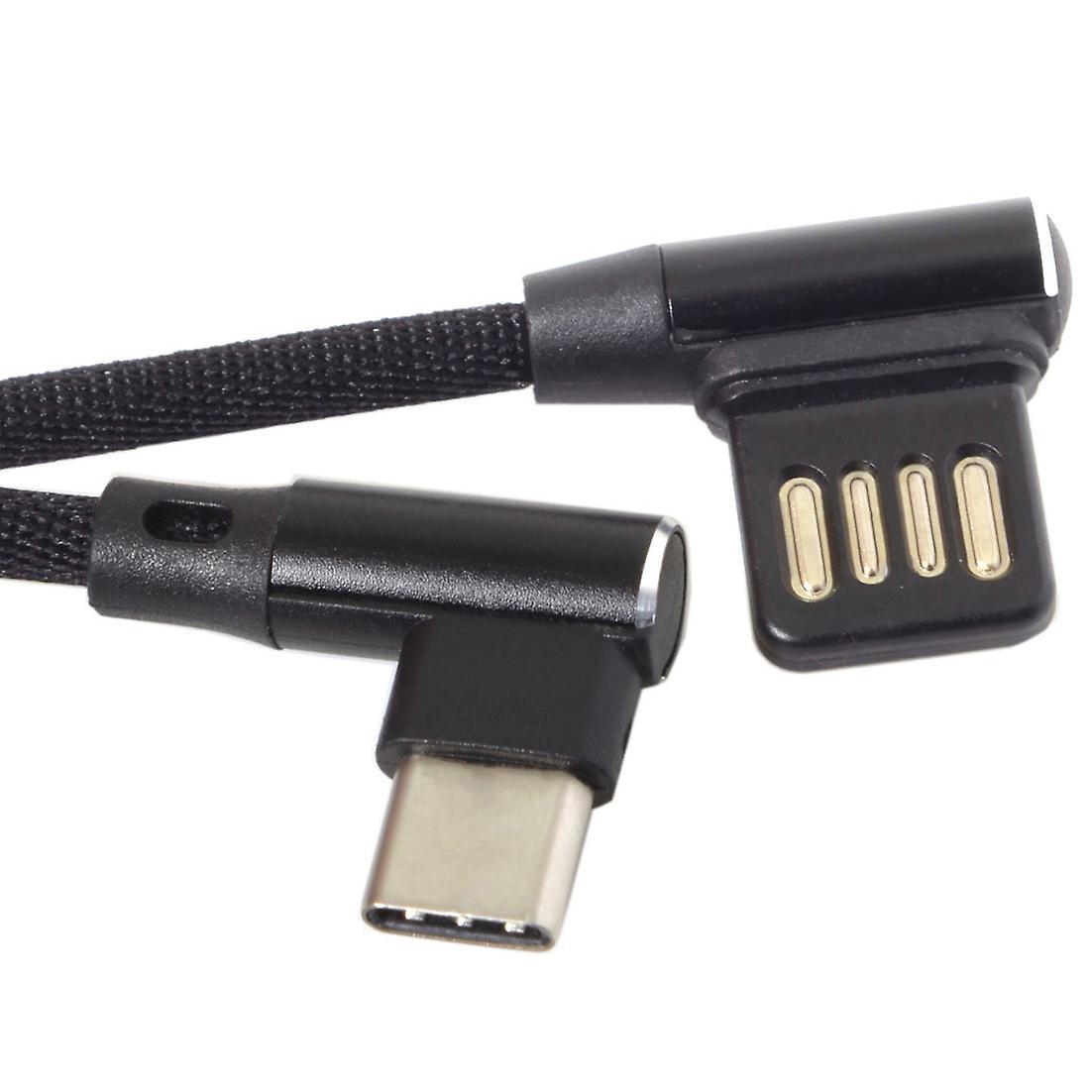 90 Degree Usb 2.0 Data Cable with Sleeve for Tablet & Phone 15cm