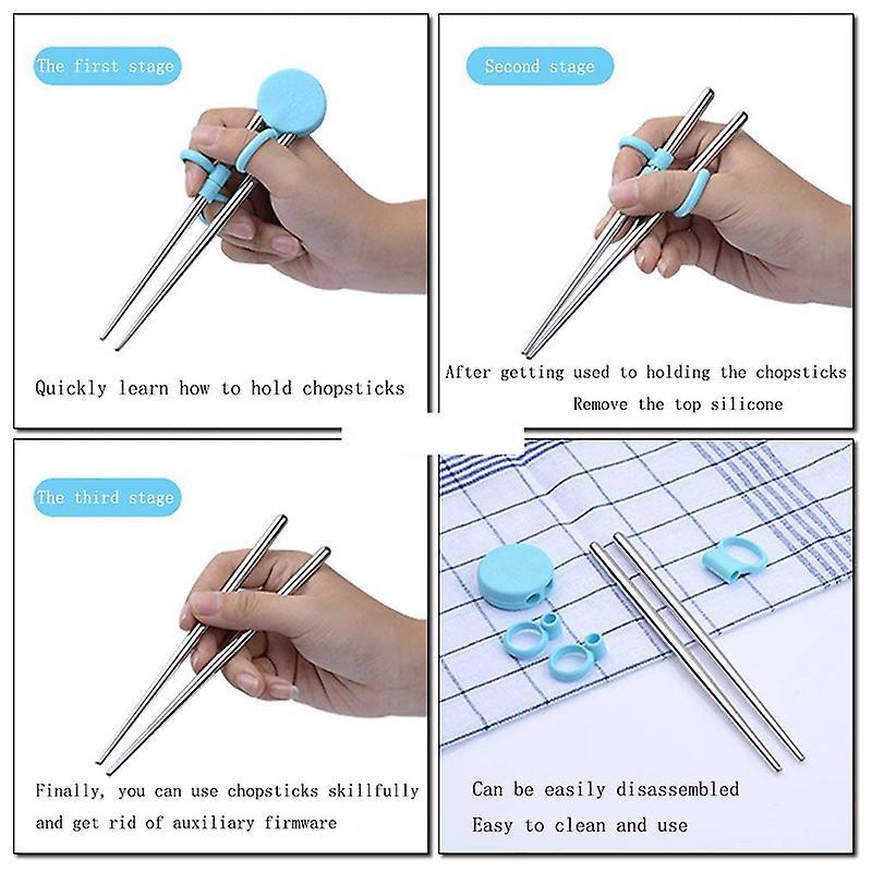 2 Pairs Of Children's Chopsticks Help to Use Chopsticks As A Reusable
