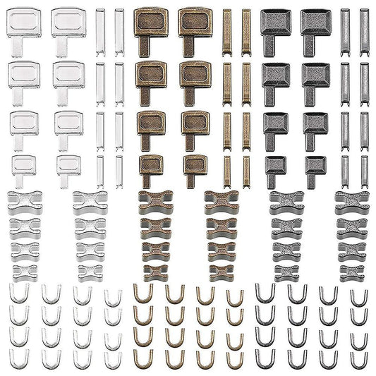 120 Pieces Metal Zipper Head Slider,zipper Stopper Repair Tool Kit