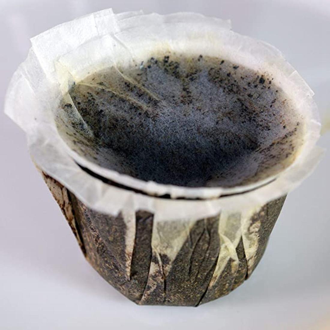 100pcs Disposable K-cup Paper Filter with Lid
