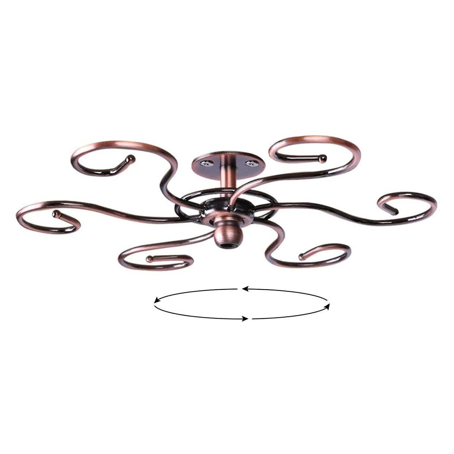 Rotatable Wine Glass Hanger Under Cabinet Hanging Racks (red Bronze)