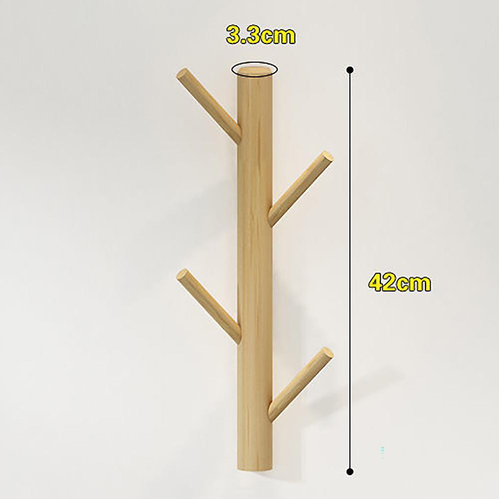 Hanging Coat Rack Modern Wall-mounted Vertical Wooden Hat Hooks C