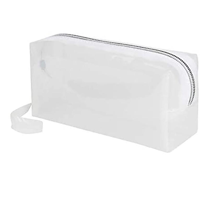 Large Transparent Pencil Case Zipper Cosmetic Jelly Pencil Case