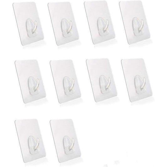 10 Pieces Of Hooky-magic Hook-self-adhesive Hook-transparent Hook