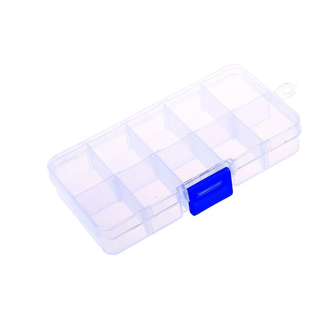 Clear Compartments False Nail Art Tips Storage Box Case