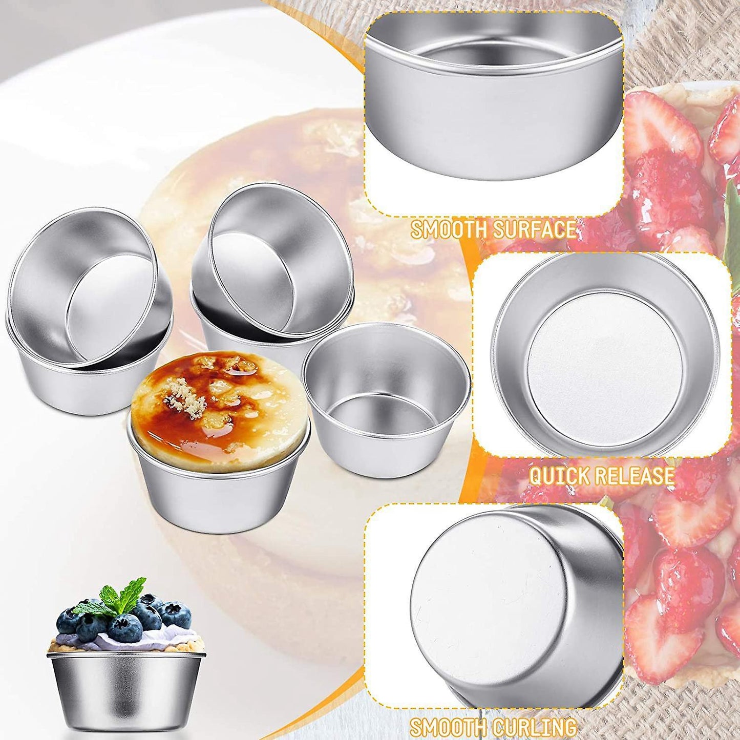 10 Pieces Pudding Cup Mini Chocolate Cake Cookie Pudding Mold