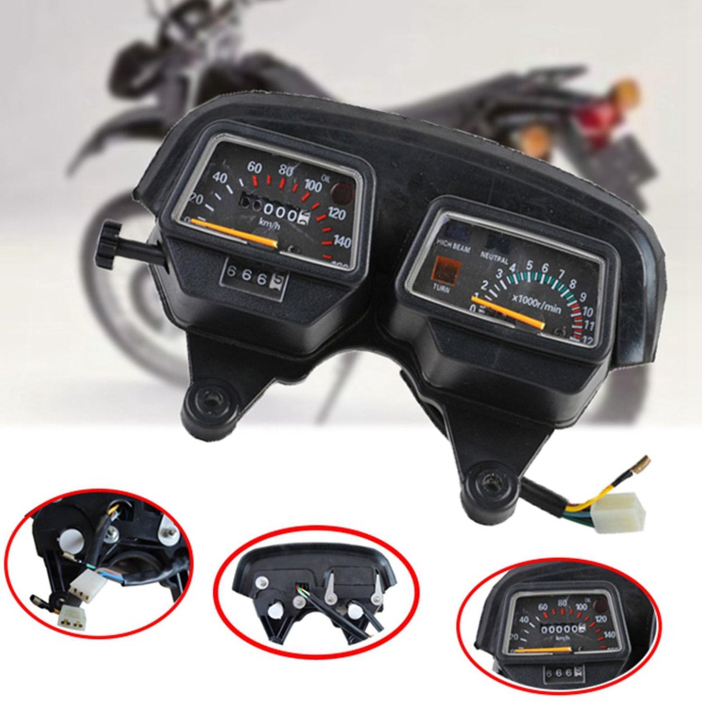 Motorcycle Gauges Cluster Tachometer for Yamaha Enduro Dt125 Dt125r