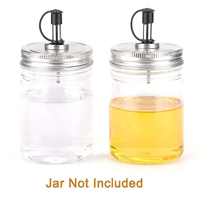 2 Pcs Mason Jar Pour Spout Lids for Olive Oil Cocktail Dispenser