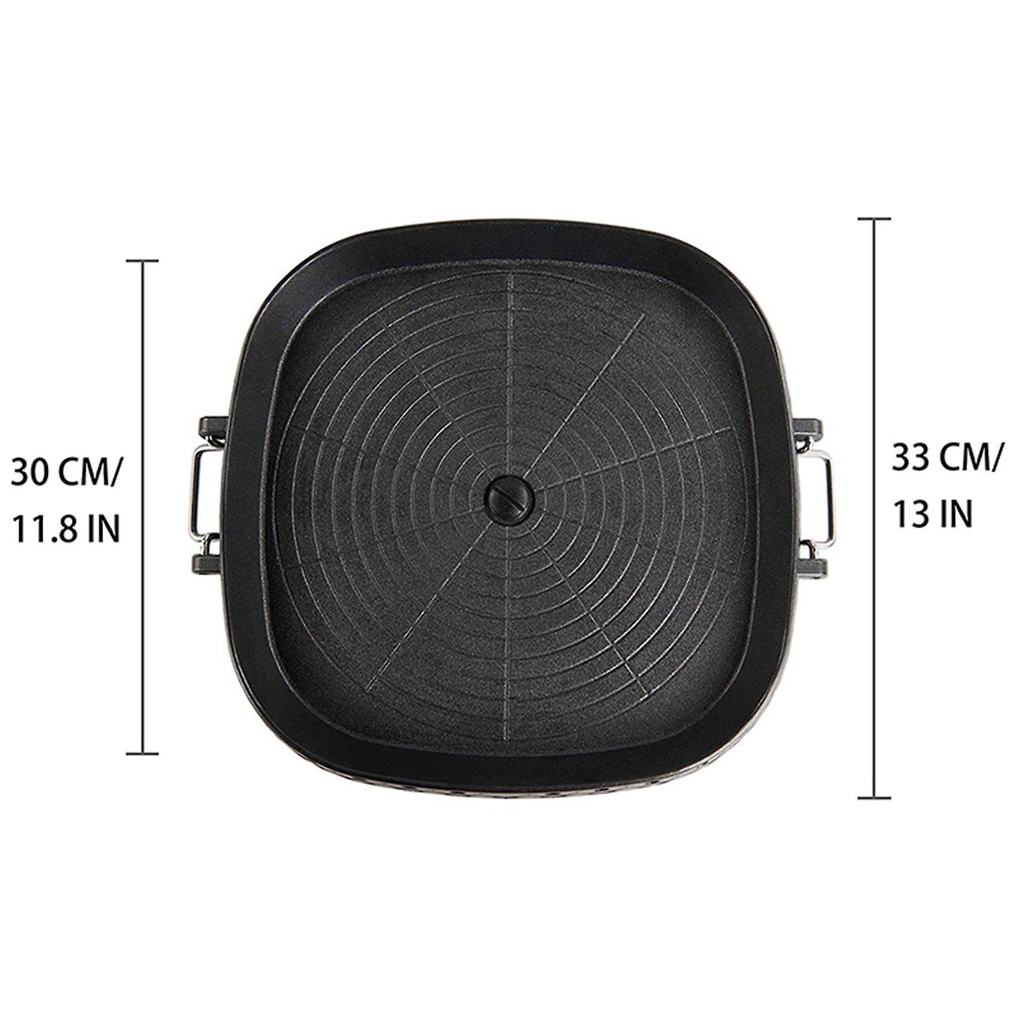 2x Square Nonstick Korean Grill Pan Barbecue Hot Plate Stone Coating