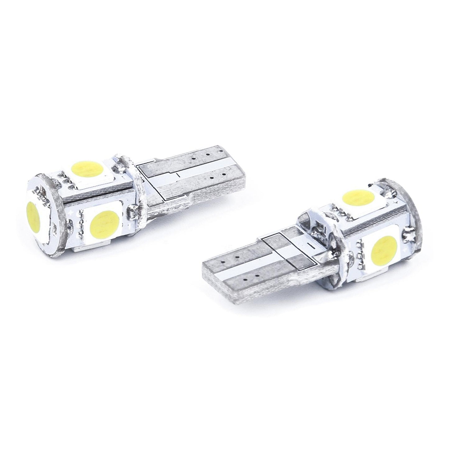 2x Ampoule 5 Led Smd W5w T10 Blanc Xenon Veilleuse Lumiere Voiture