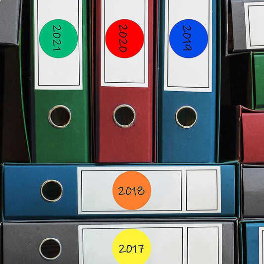 2 Inch Round Color Coding Sticker 10 Assorted Colors Labels (400)