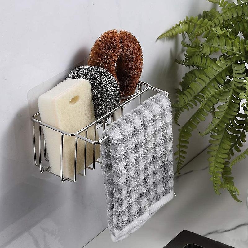 Kitchen Stainless Steel Sink Drain Rack Sponge Rack Storage Basket