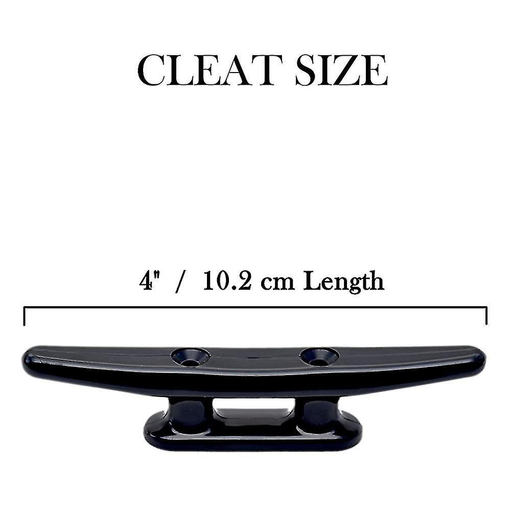 4pack 4 Inch Black Boat Cleat Boat Dock Cleats Strong Nylon Cleats